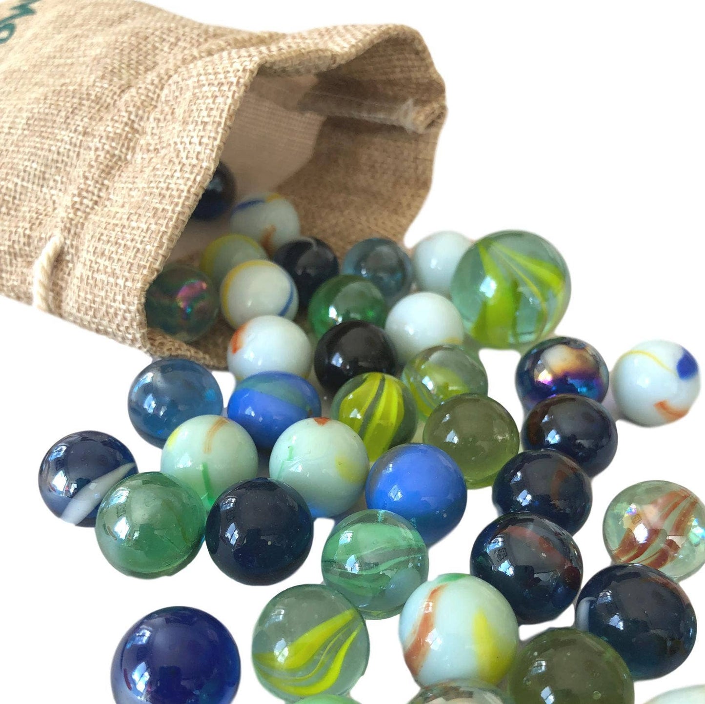 Daju - Daju Bag of Marbles - 50 marbles in assorted designs - Classic Playground Game