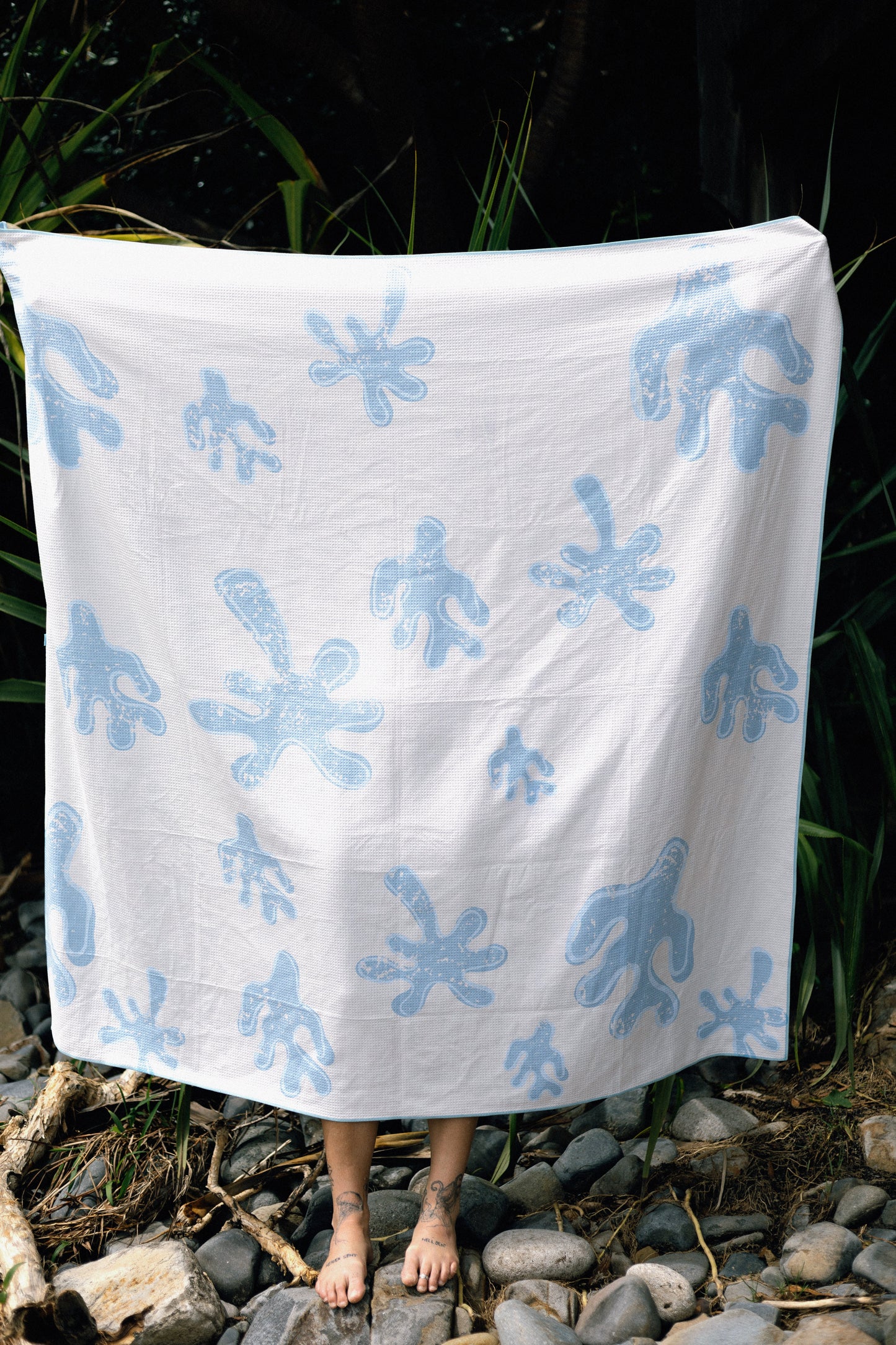 Salty Shreds - Daily dose vision waffle microfiber sand free beach mat