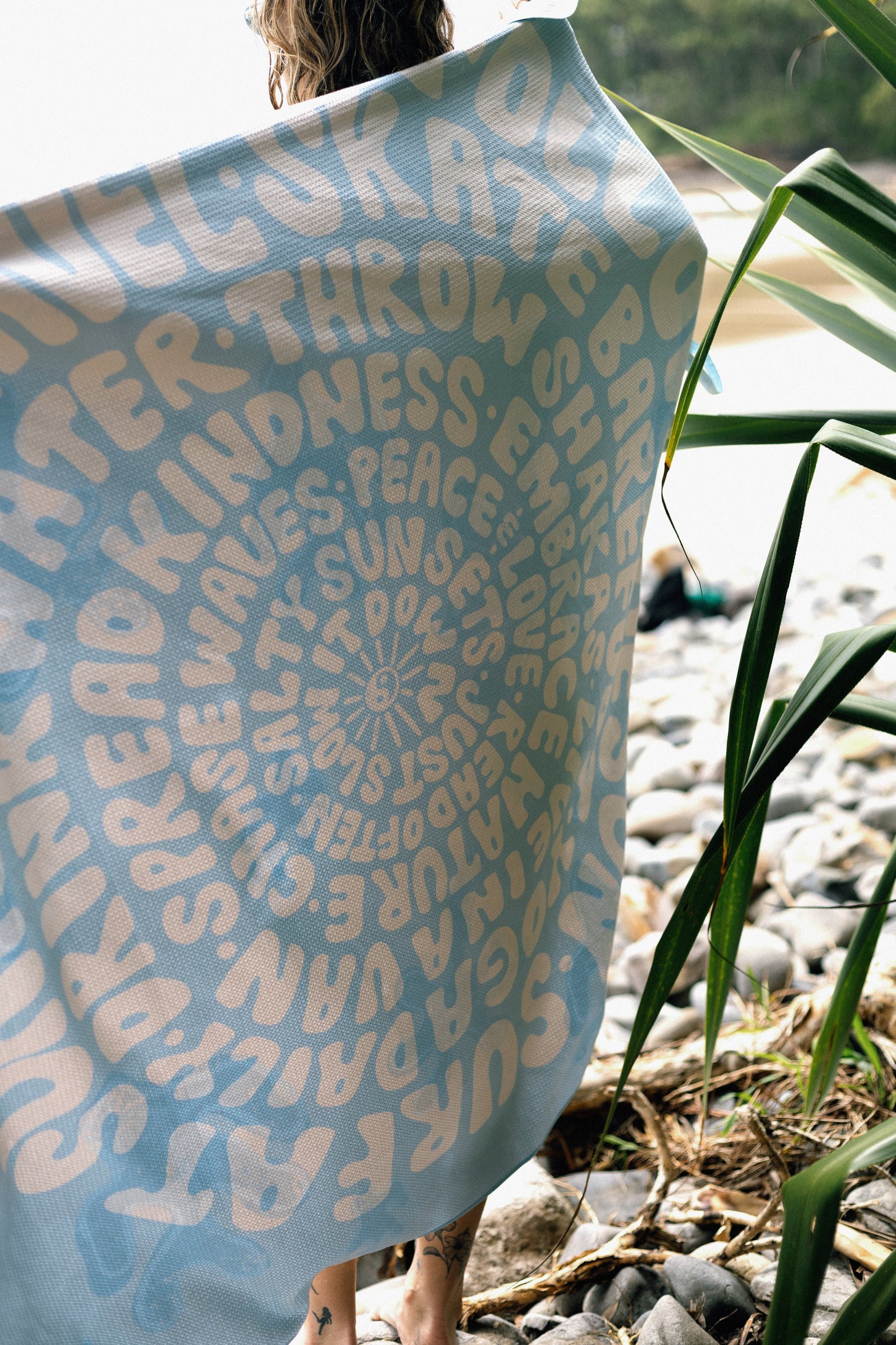 Salty Shreds - Daily dose vision waffle microfiber sand free beach mat