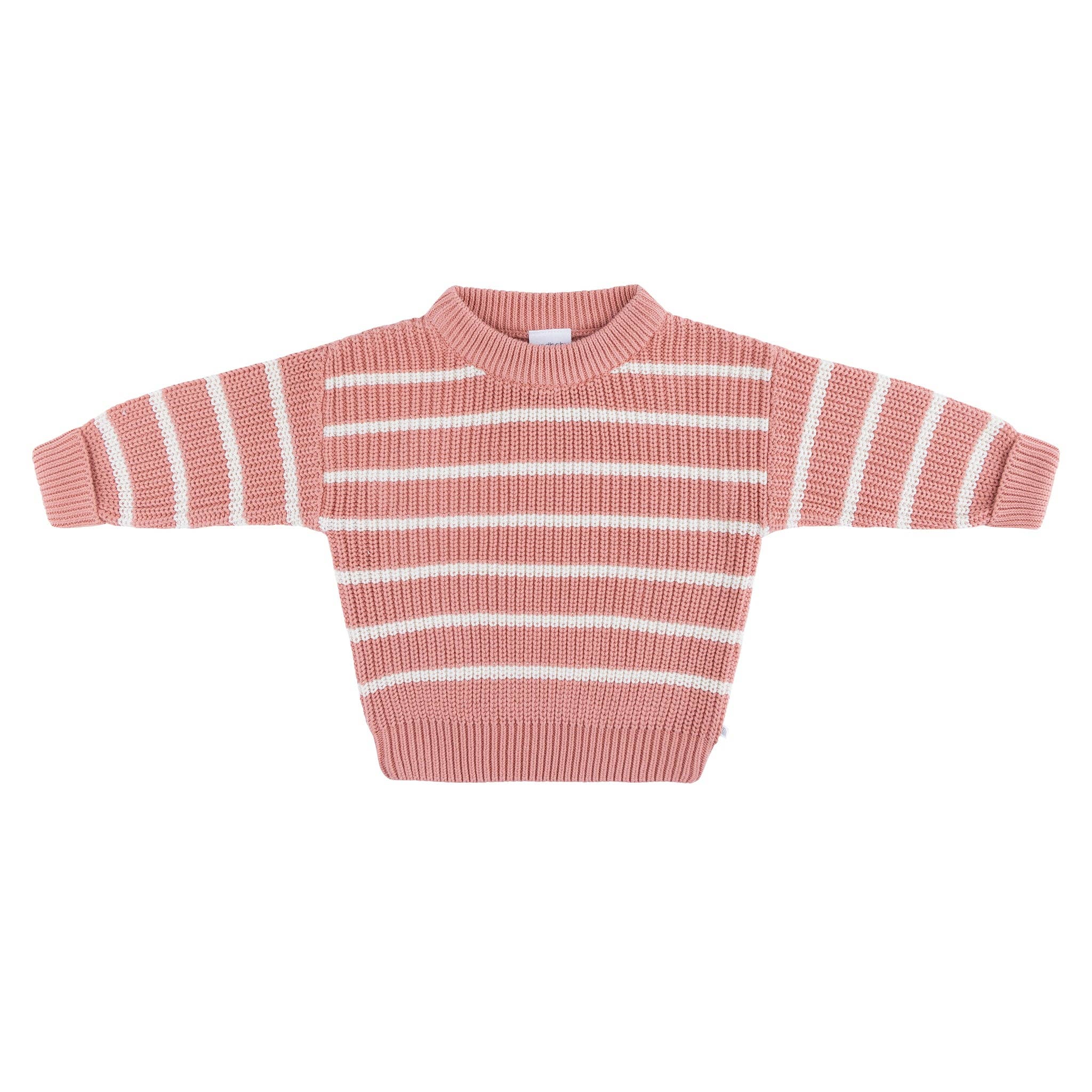 Chunky Rib Knit Jumper- Cameo Stripe