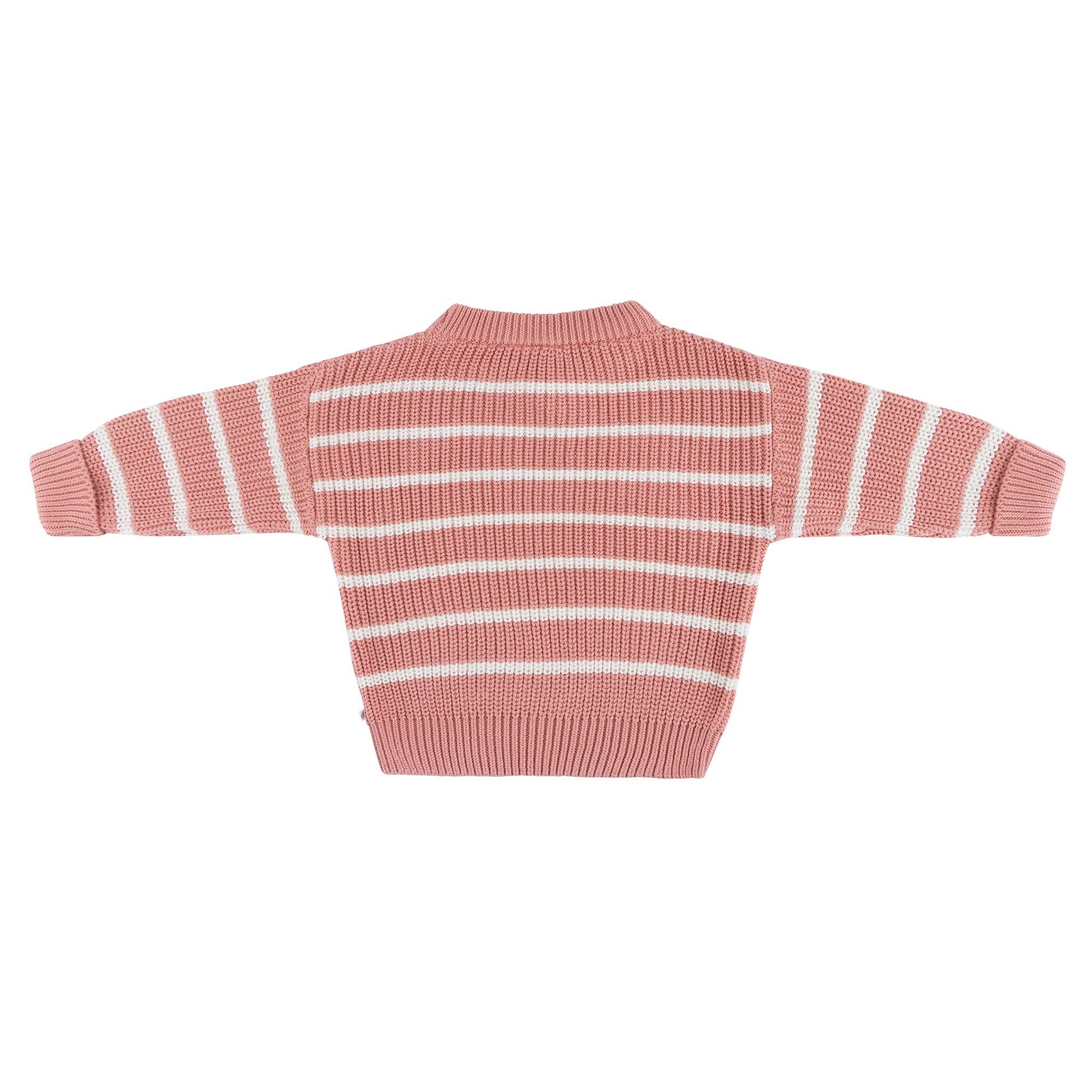 Chunky Rib Knit Jumper- Cameo Stripe