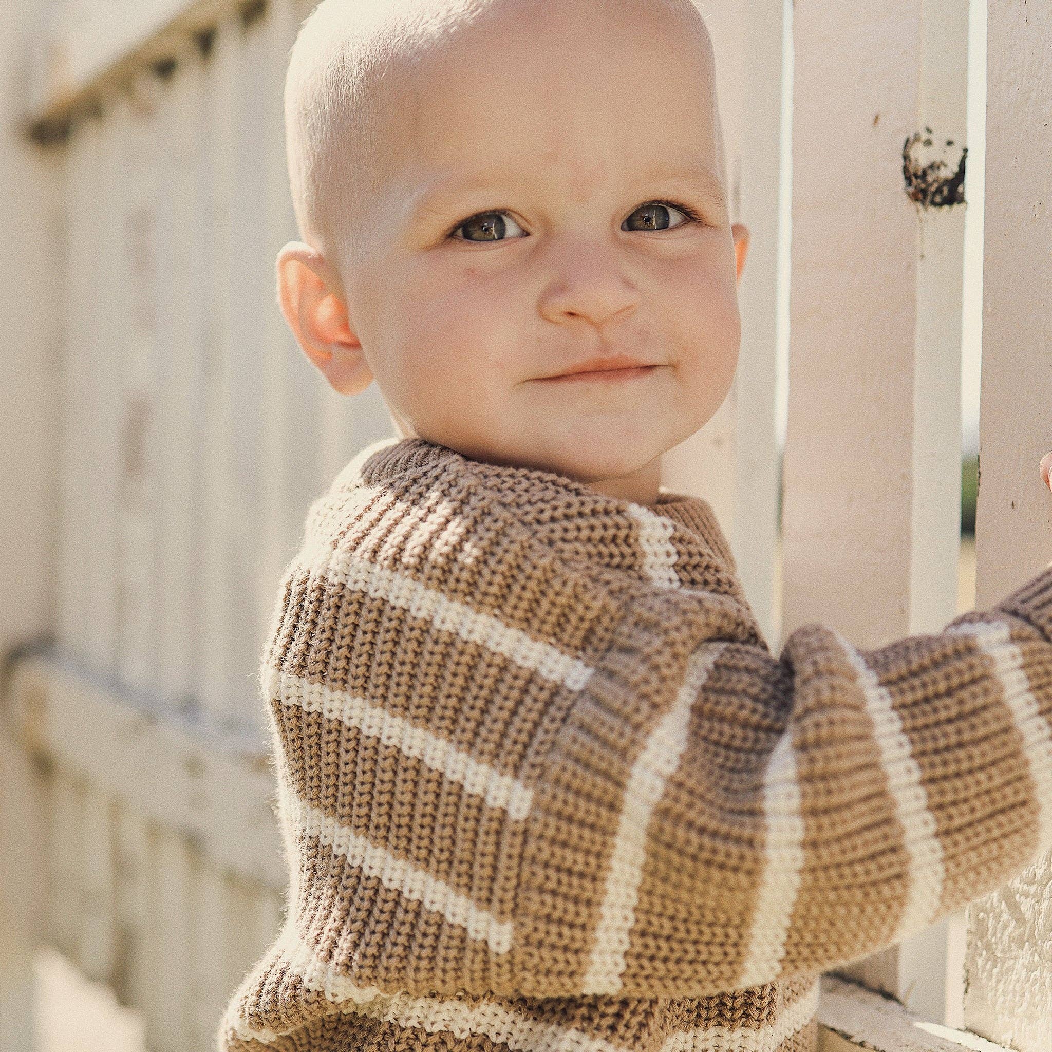 Chunky Rib Knit Jumper - Caramel Marle