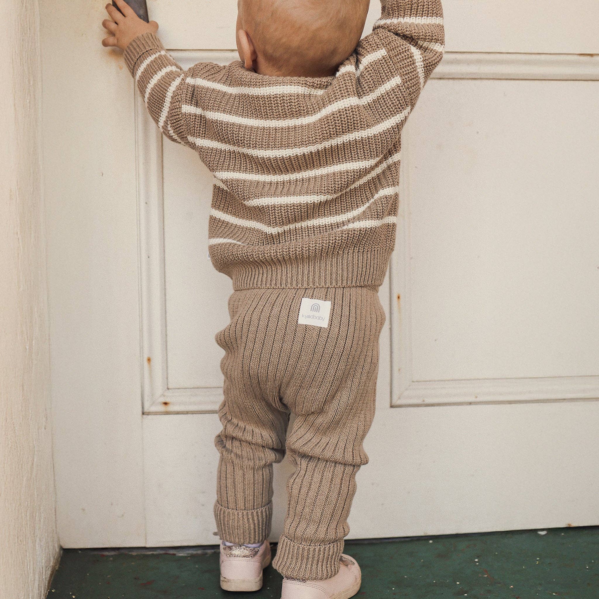 Chunky Rib Knit Jumper - Caramel Marle
