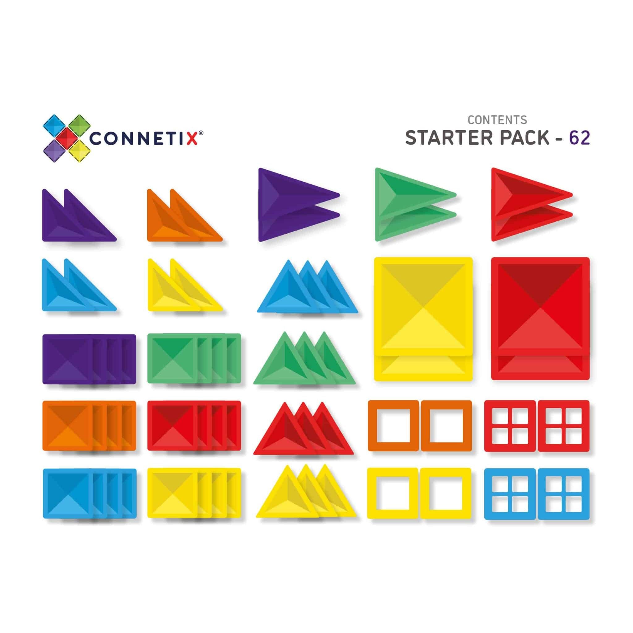 Connetix Magnetic Tiles - Rainbow Creative Pack 102 pc