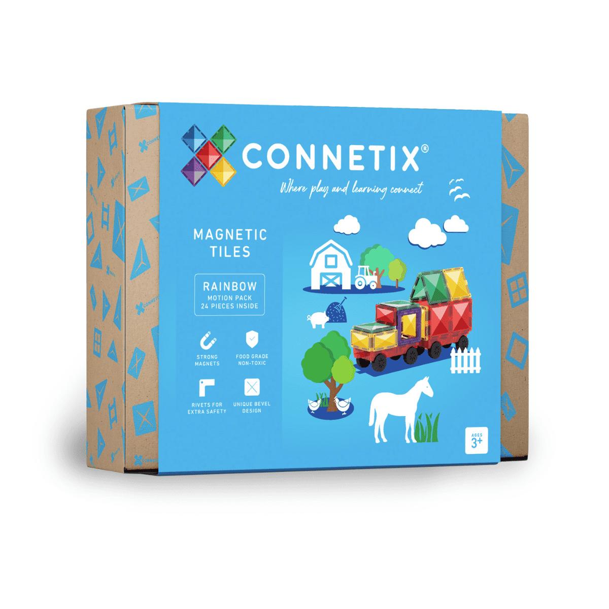 Connetix Magnetic Tiles - Rainbow Motion Pack 24 pc