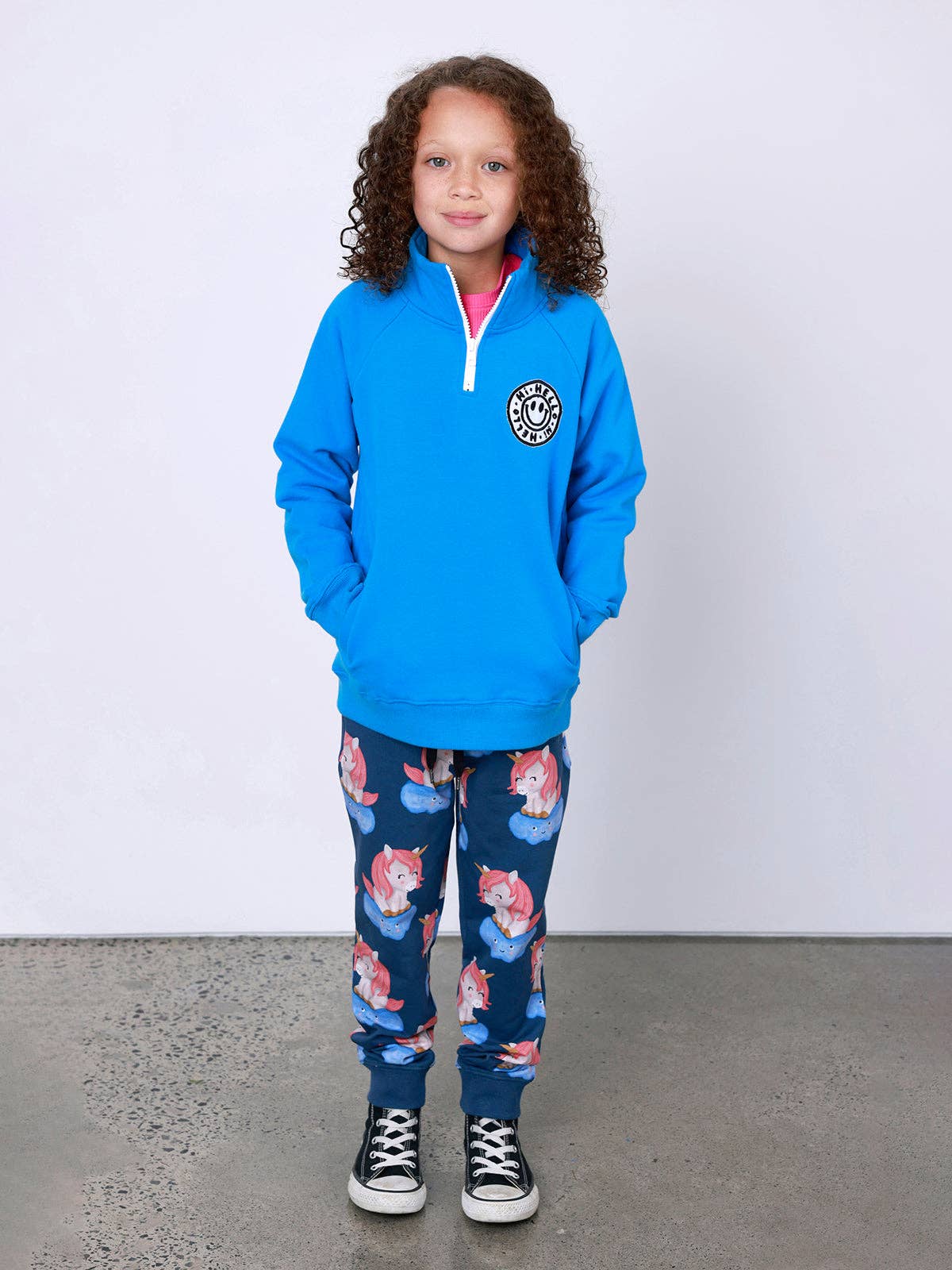 Happy Furry Half Zip Crew