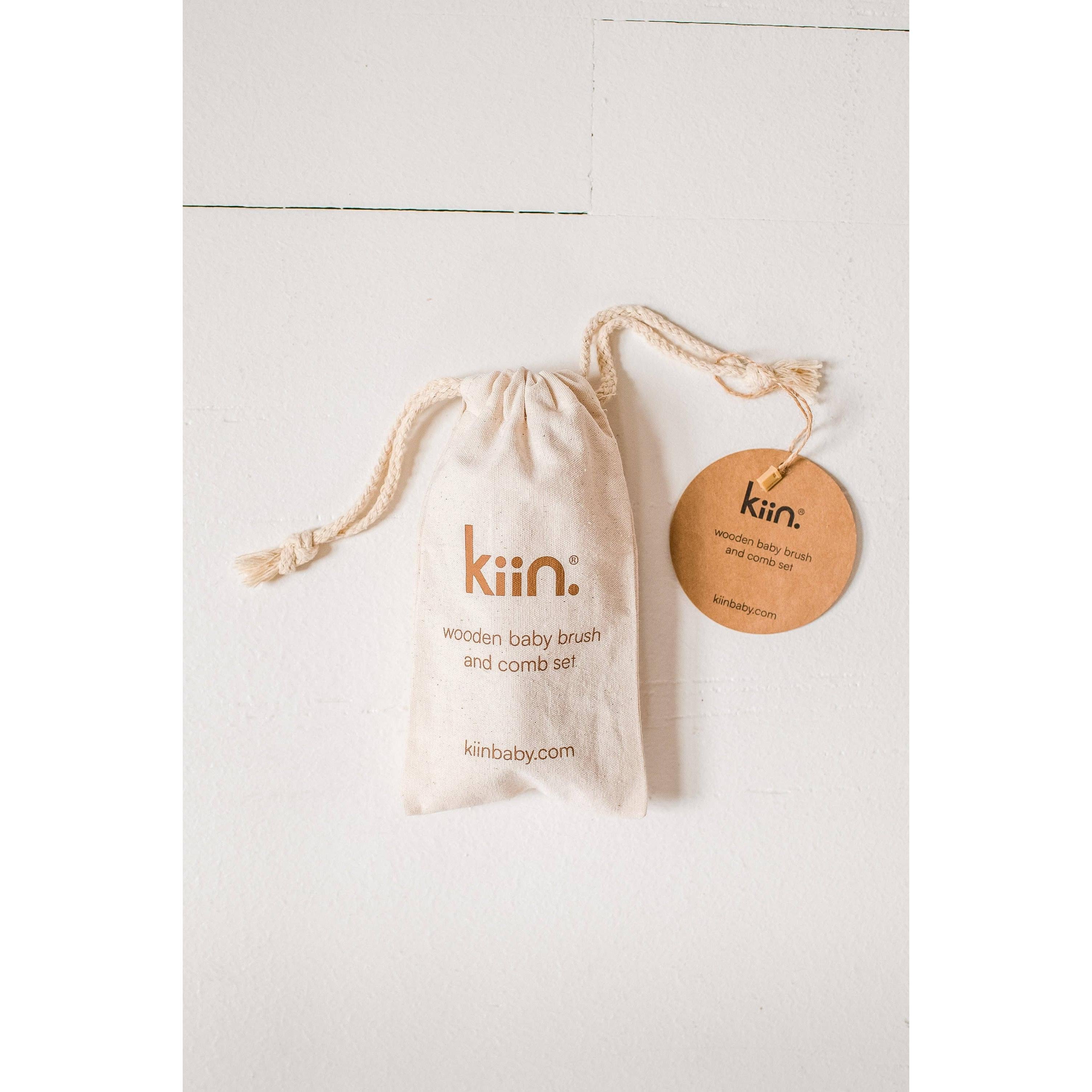 Kiin Baby - Wooden Baby Brush + Comb Set