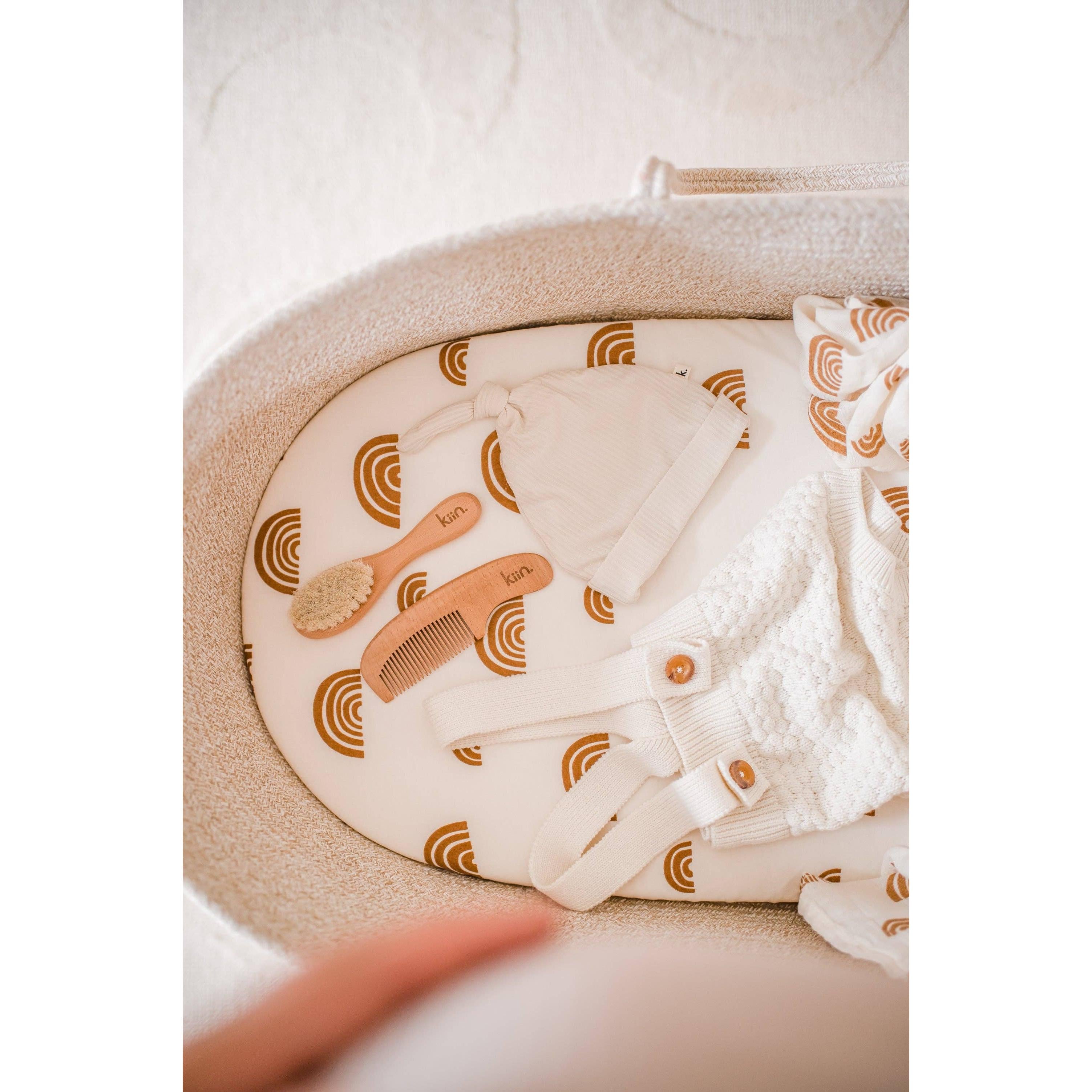 Kiin Baby - Wooden Baby Brush + Comb Set