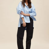 Loey Oversized Shirt Powder Blue