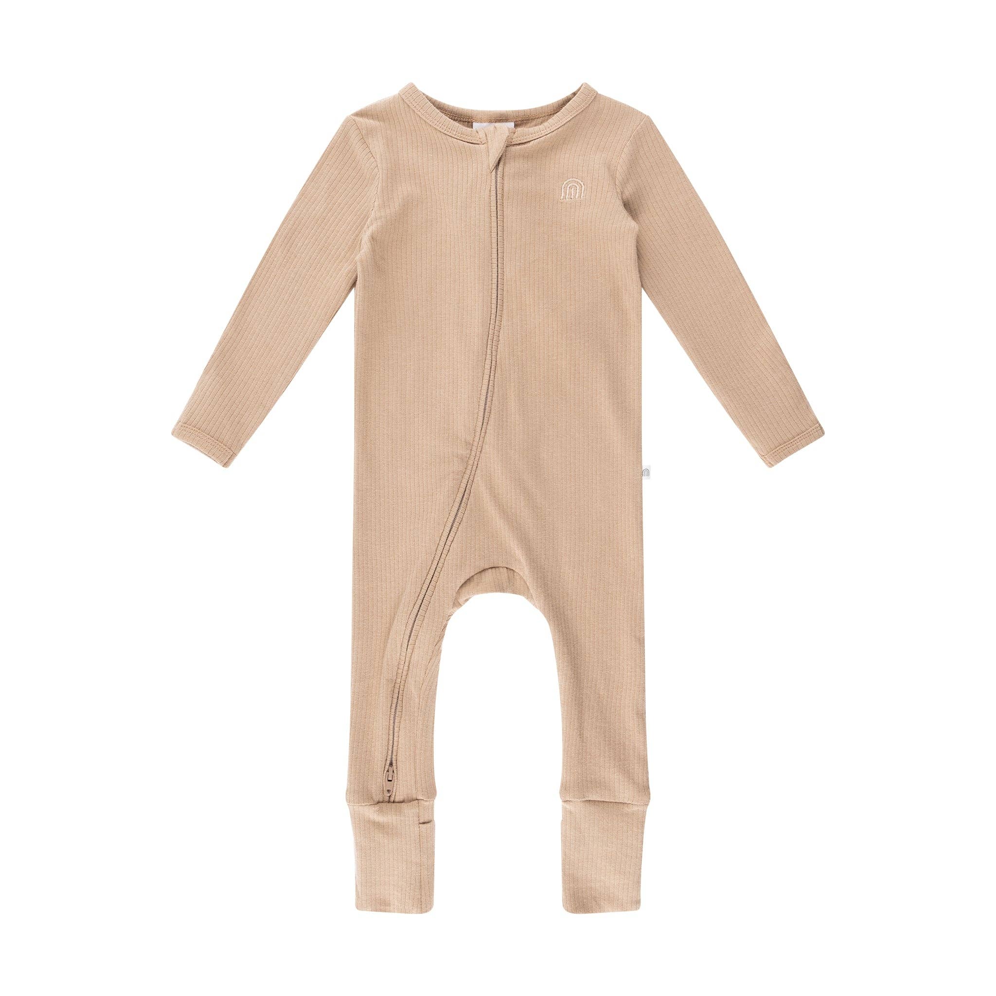 Rib Day Or Night Onesie - Mocha