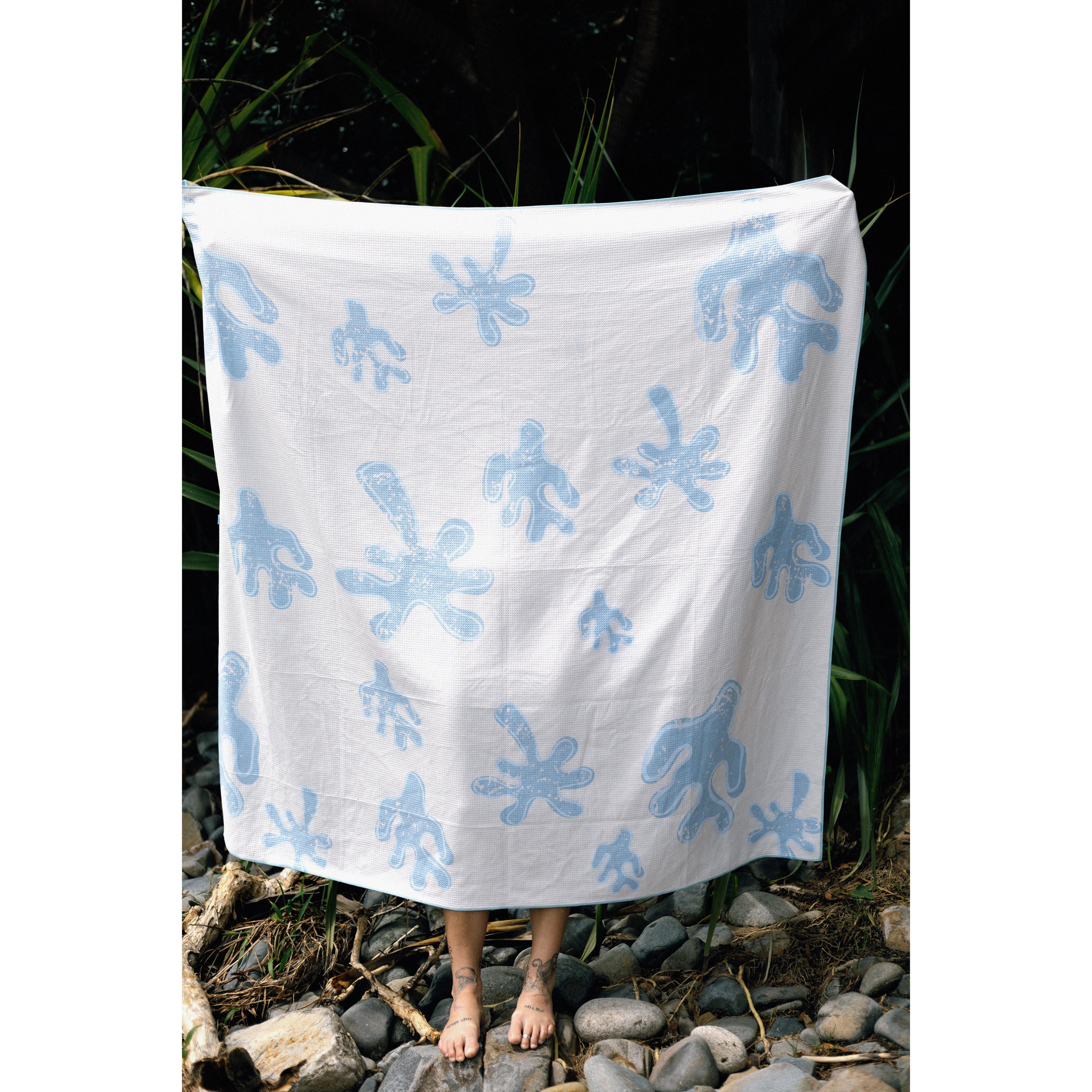 Salty Shreds - Daily dose vision waffle microfiber sand free beach mat