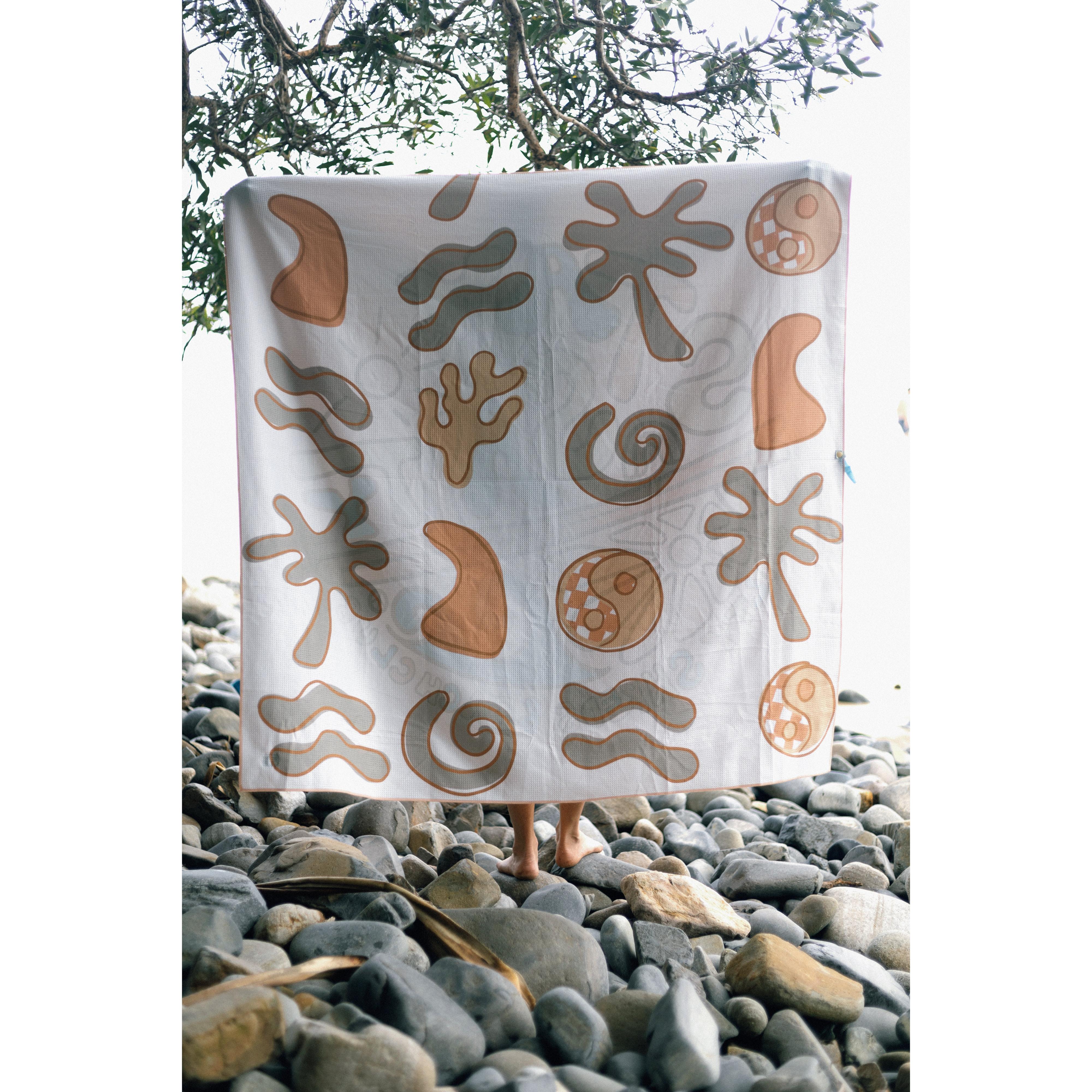 Salty Shreds - Stay Salty waffle microfiber sand free beach mat