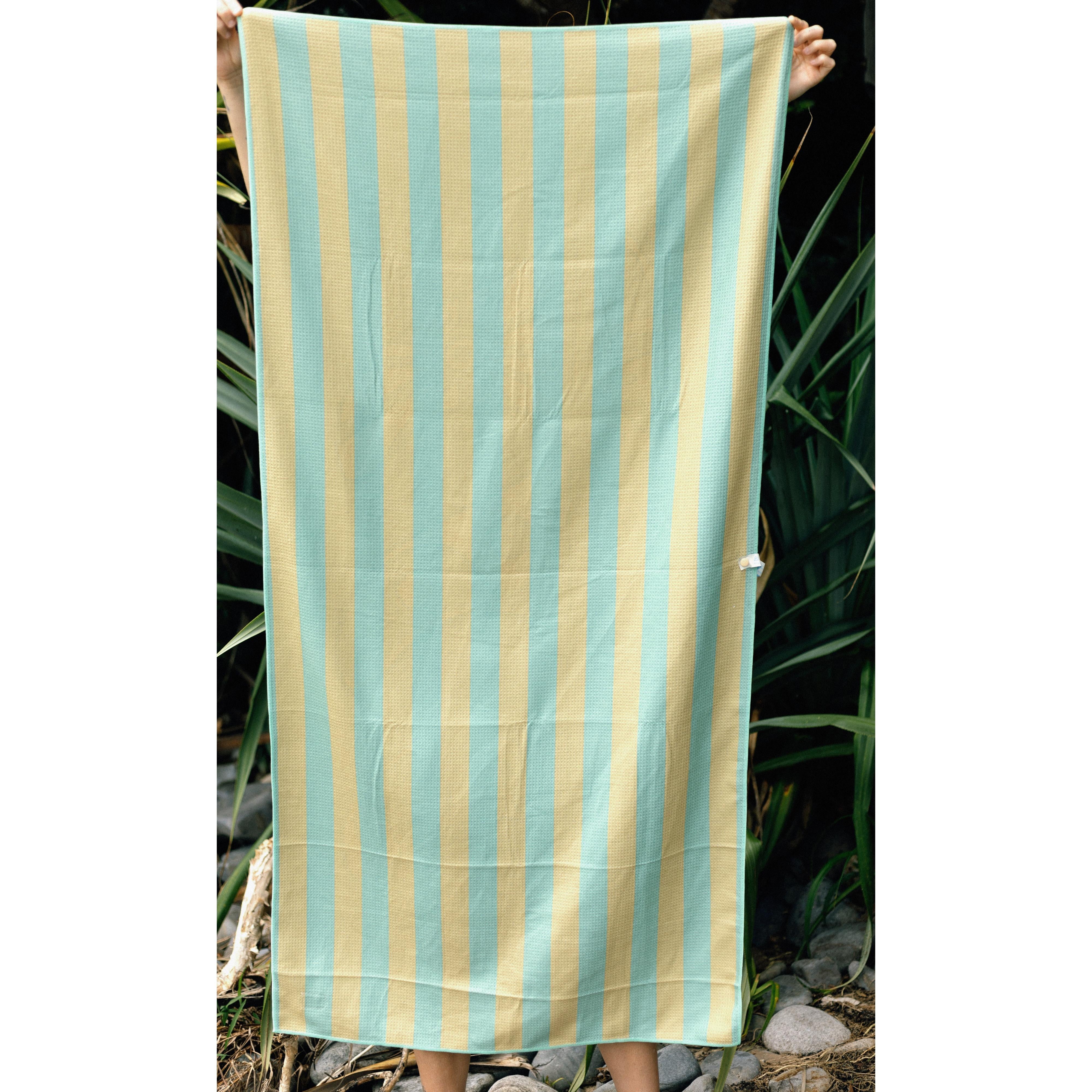 Salty Shreds - Stay stoked waffle microfiber sand free beach towel