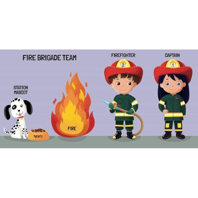 Sassi 3D Puzzle and Book Set - Learn Shapes Firefighters , 40 pcs