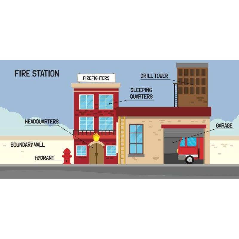 Sassi 3D Puzzle and Book Set - Learn Shapes Firefighters , 40 pcs