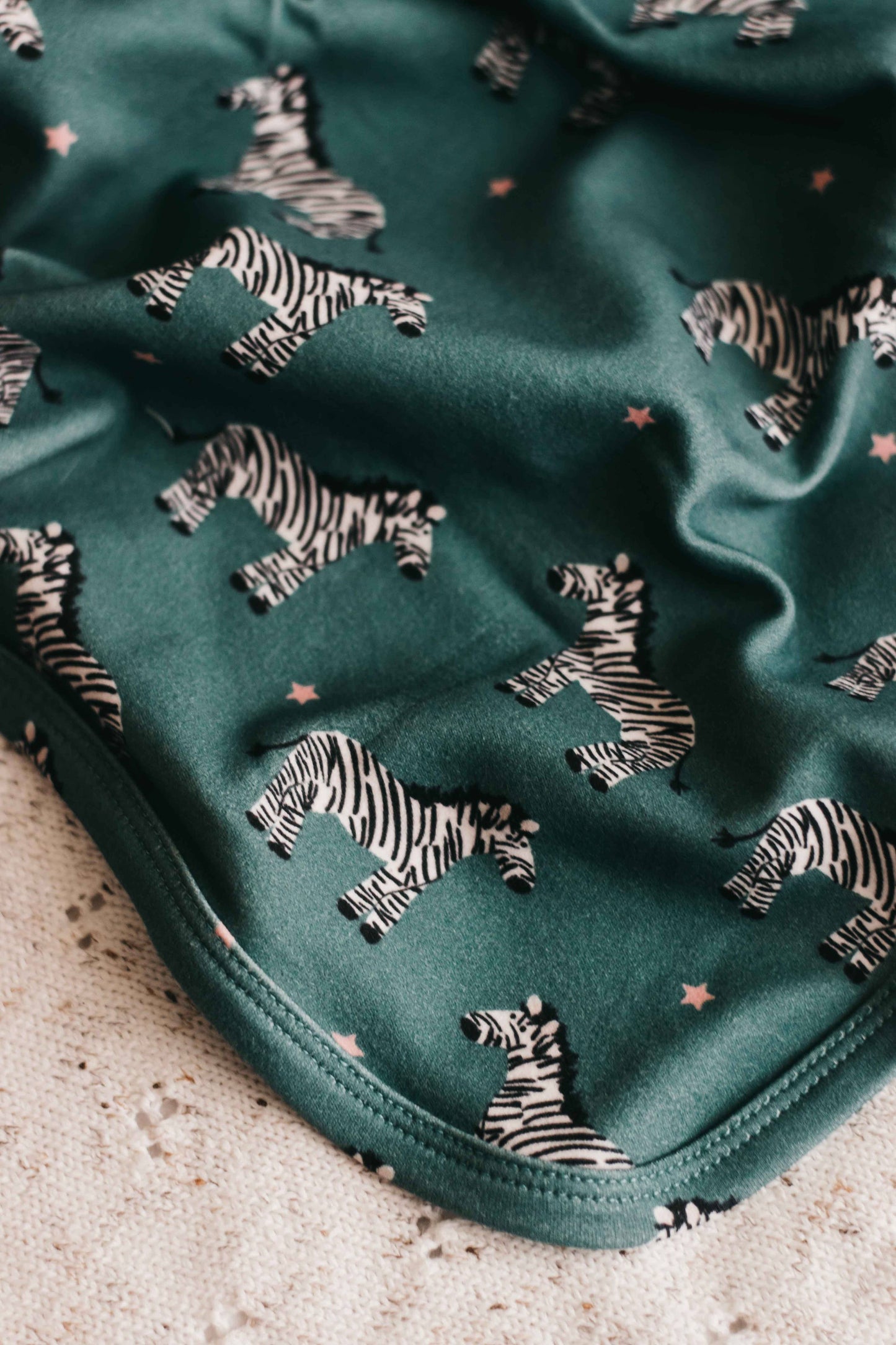 Bencer & Hazelnut - Jersey Swaddle - Zebby Green