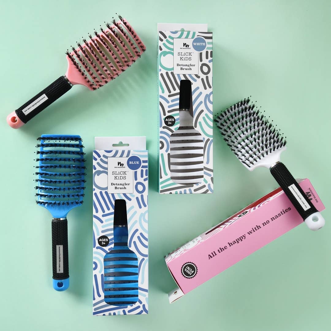 no nasties kids - Detangler Hair Tamer Brush Aqua