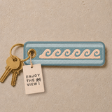 Enjoy The View Wave Embroidered Keyring