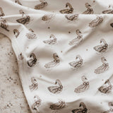 Bencer & Hazelnut - Jersey Swaddle Sienna Swan
