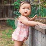 Kynd Baby - Shirred Woven Romper - Check