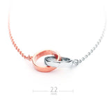 Interlocking TWO TONE Plated Love Rose Gold