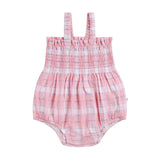 Kynd Baby - Shirred Woven Romper - Check