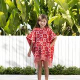 Flora Kids Hooded Beach Poncho