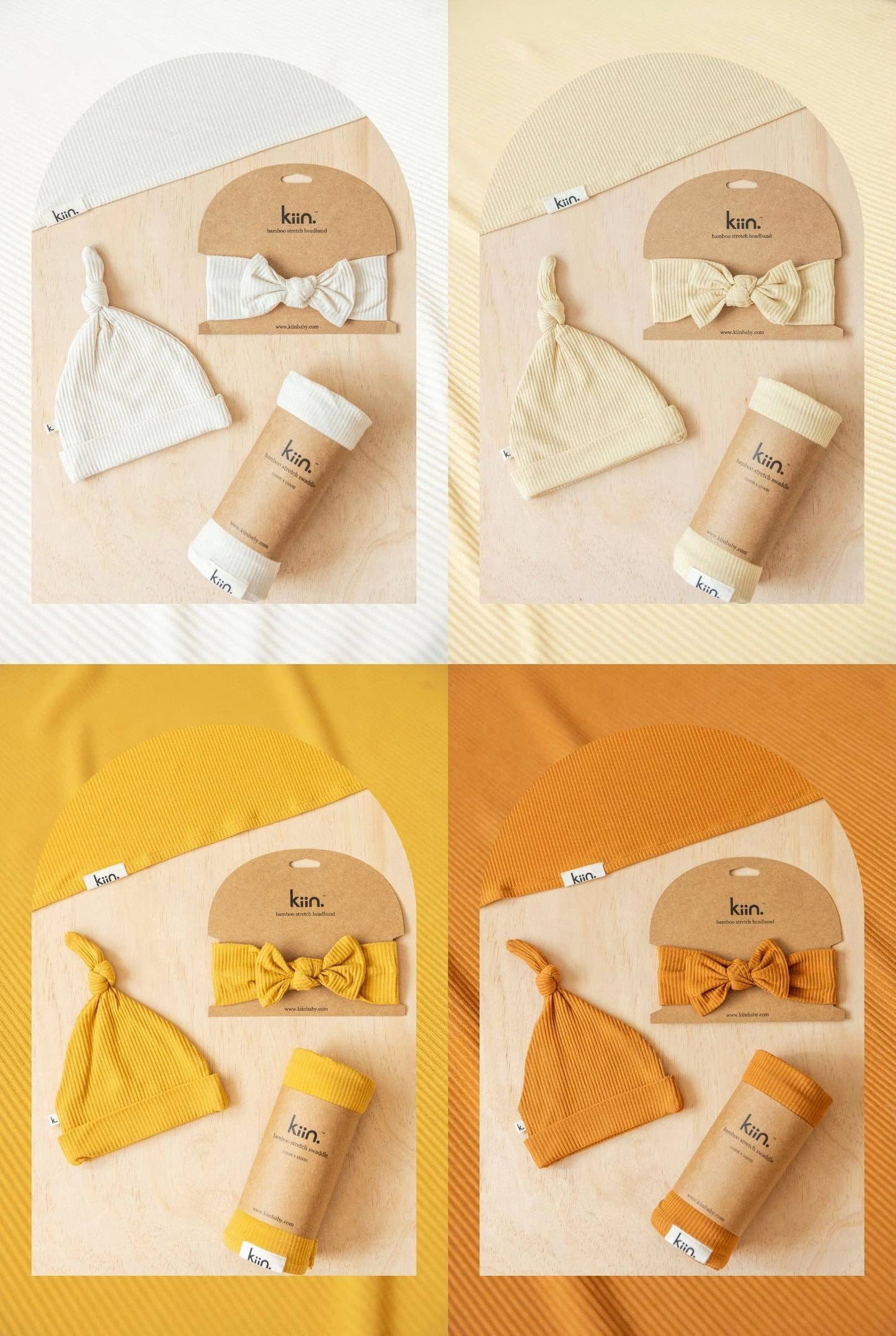 Kiin Baby - Bamboo Stretch Beanie: Mustard