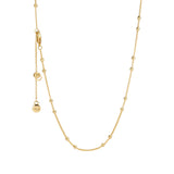 Dotted Sphere Carrier Necklace Chain Gold Plated