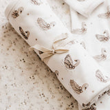 Bencer & Hazelnut - Jersey Swaddle Sienna Swan