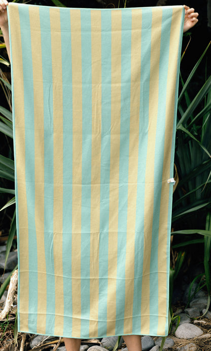 Salty Shreds - Stay stoked waffle microfiber sand free beach towel