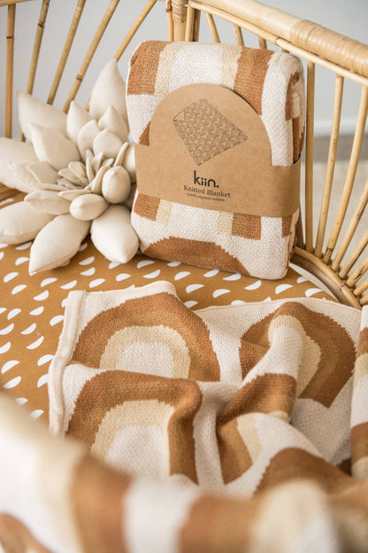 Kiin Baby - Organic Cotton Knitted Blanket: Bloom