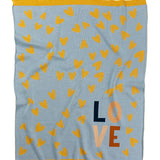 Indus Design -  Love Heart Blanket Blue