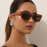 Ria Basic Square Sunglasses in Brown