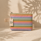 Enjoy The View Retro Stripe Travel Pouch