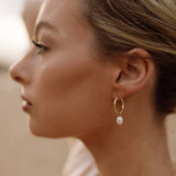 Minimal Mix 18mm Gold Plated Carrier Hoop Earrings