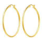 Minimal Mix Carrier Hoop Earrings 39mm Gold Plated