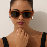 Ria Basic Square Sunglasses in Brown