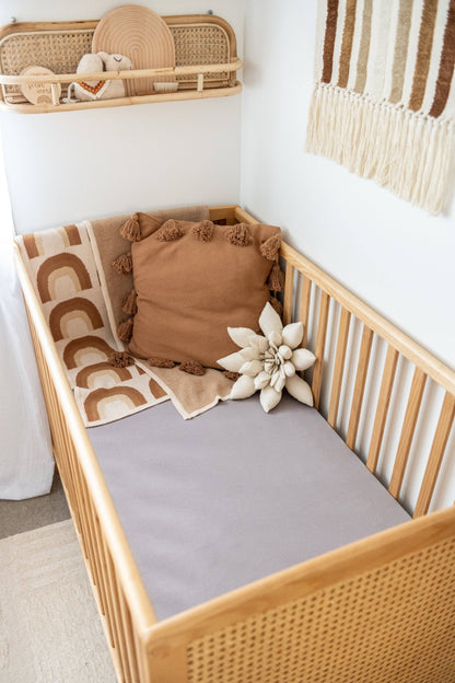 Kiin Baby - Organic Cot Sheet: Heather