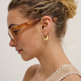 Kitty Rectangular Sunglasses in Vintage Tort