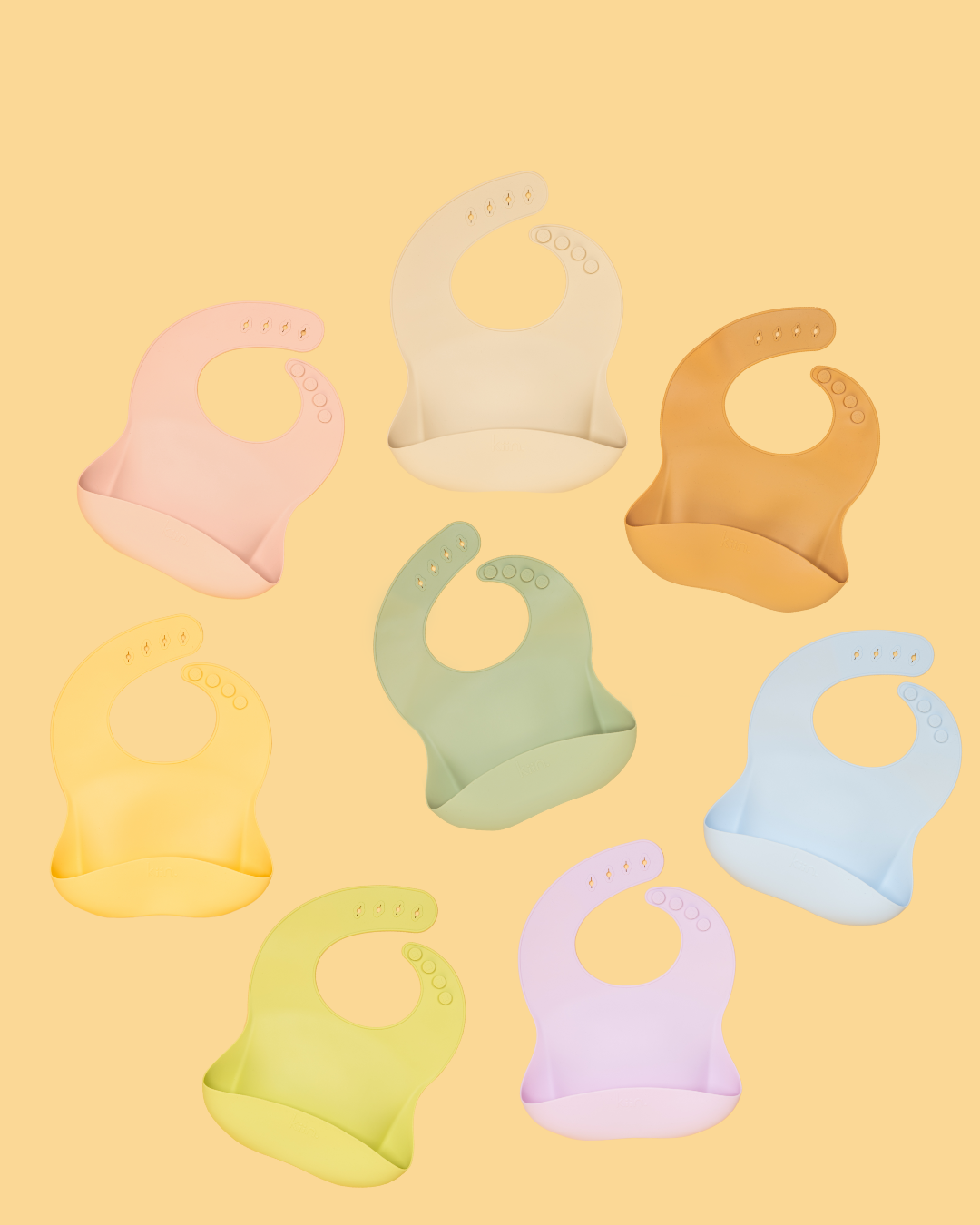 Kiin Baby - Silicone Bib: Lilac