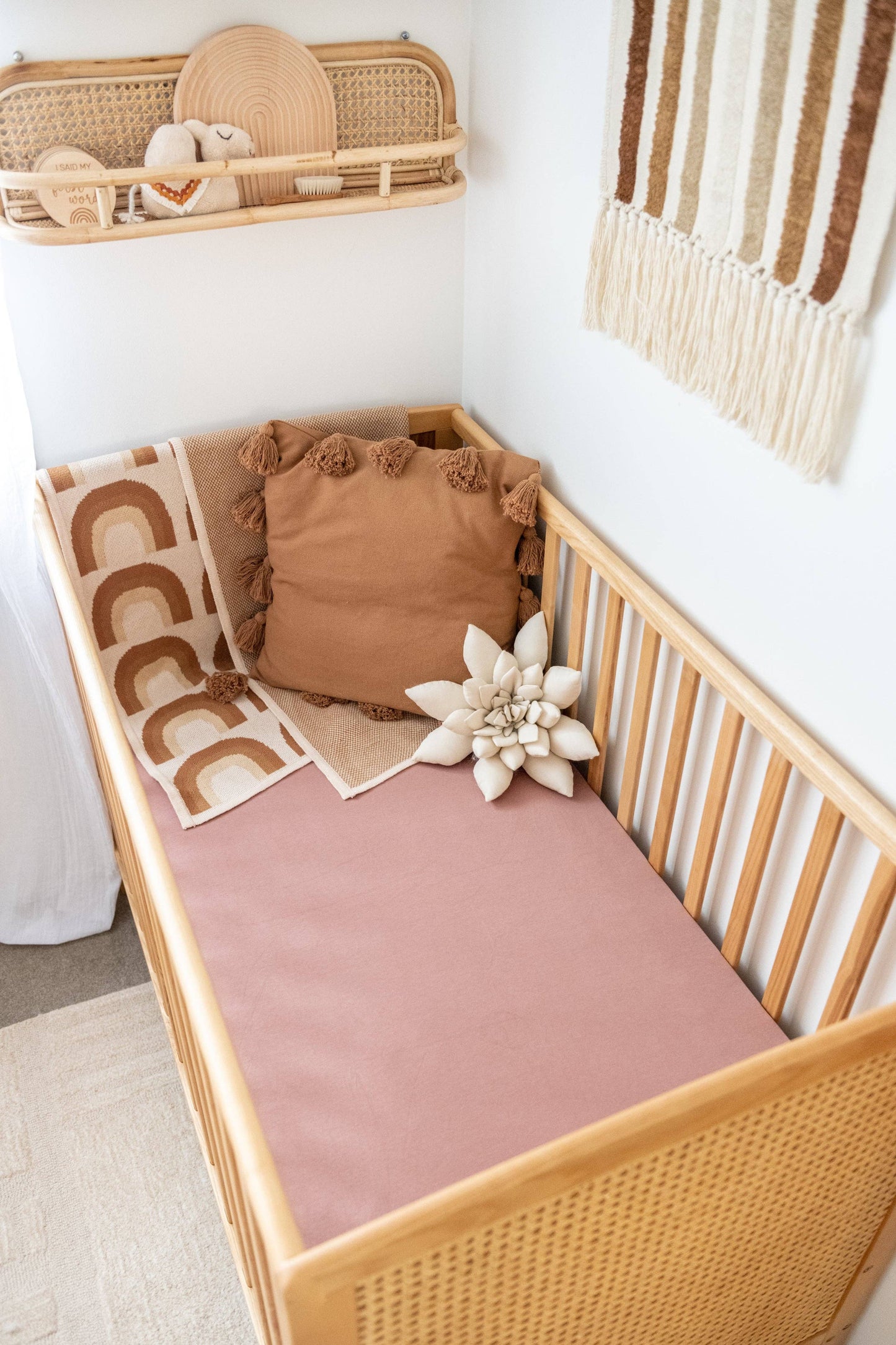 Kiin Baby - Organic Cot Sheet: Heather