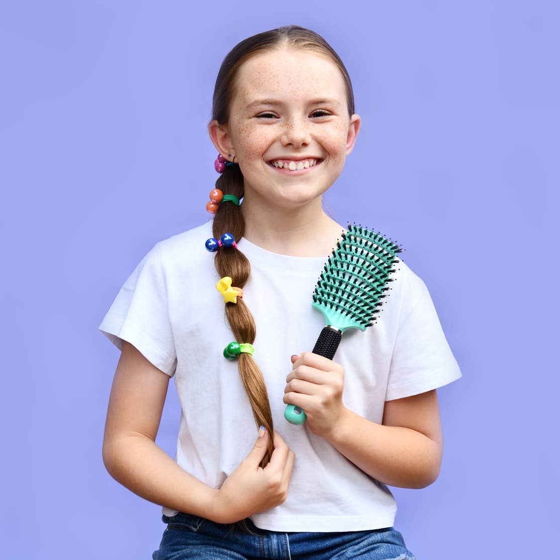 no nasties kids - Detangler Hair Tamer Brush Aqua