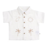 Kynd Baby - Woven Embroidered Short Sleeve Shirt - Coconut