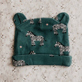 Bencer & Hazelnut - Newborn Beanie - Zebby Green
