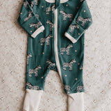 Bencer & Hazelnut - Zipsuit - Zebby Green