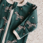 Bencer & Hazelnut - Zipsuit - Zebby Green