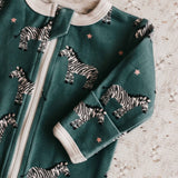 Bencer & Hazelnut - Zipsuit - Zebby Green