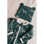 Bencer & Hazelnut - Zipsuit - Zebby Green