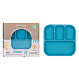 Bobo & Boo AUS - Plant-Based Bento-Style Divided Plates (22x21cm) - Individual - Blue